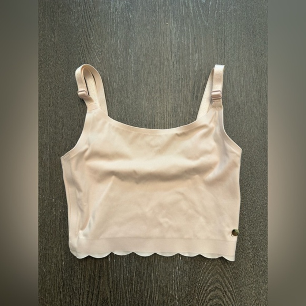 NWOT PEARL BY VENUS NUDE SCALLOP EDGE BUTTER SOFT BRALETTE - Size XS SKU:538